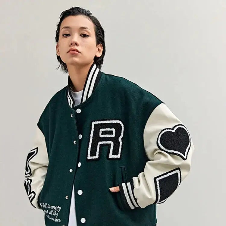 Varsity y2k green jacket - comfort & urban style