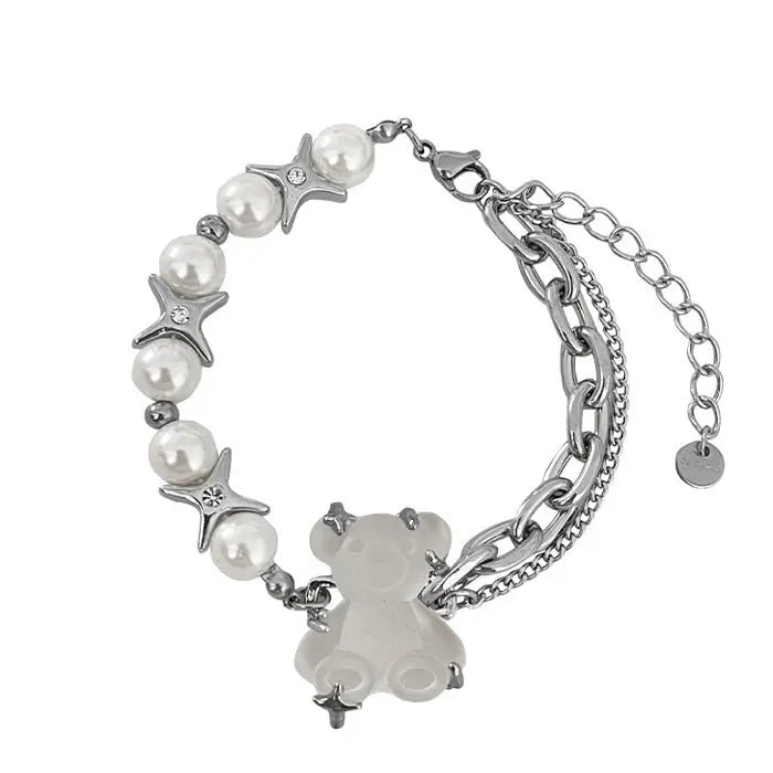 Y2k full zip jacket for stylish everyday wear - standart / silver - bracelet