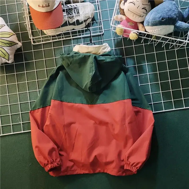 Innovative y2k half-zip hooded jacket for comfort and durability - windbreaker jackets