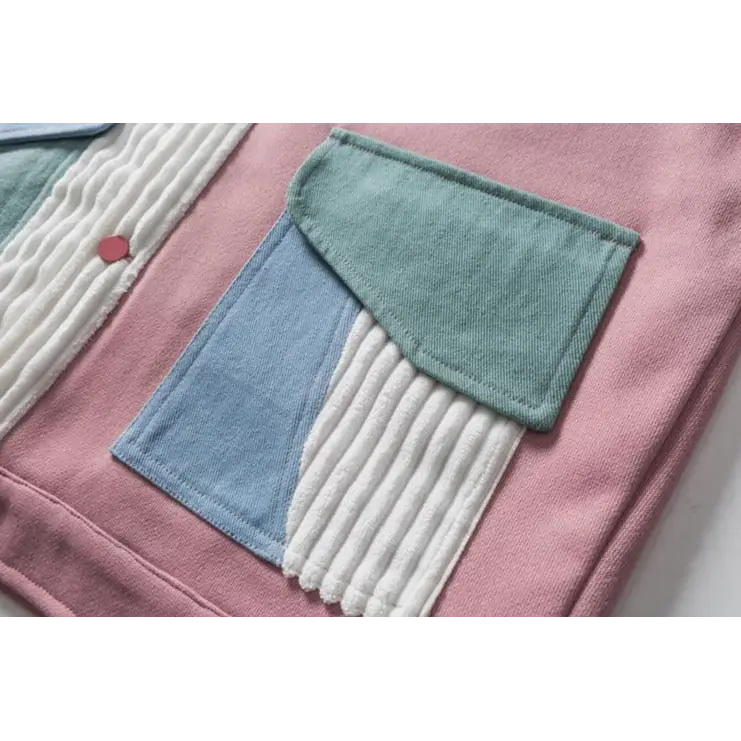 Unique y2k heart corduroy jacket for comfortable and durable wear - jackets