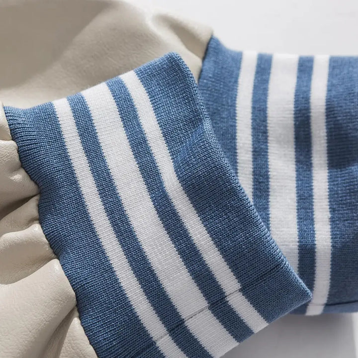 Y2k varsity jacket with heart-shaped letter print - varsity jackets