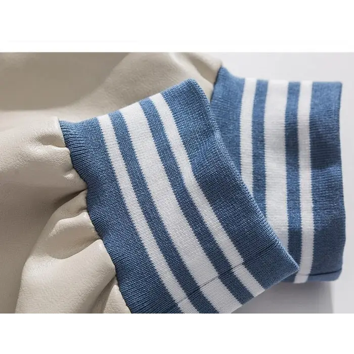 Y2k varsity jacket with heart-shaped letter print - varsity jackets