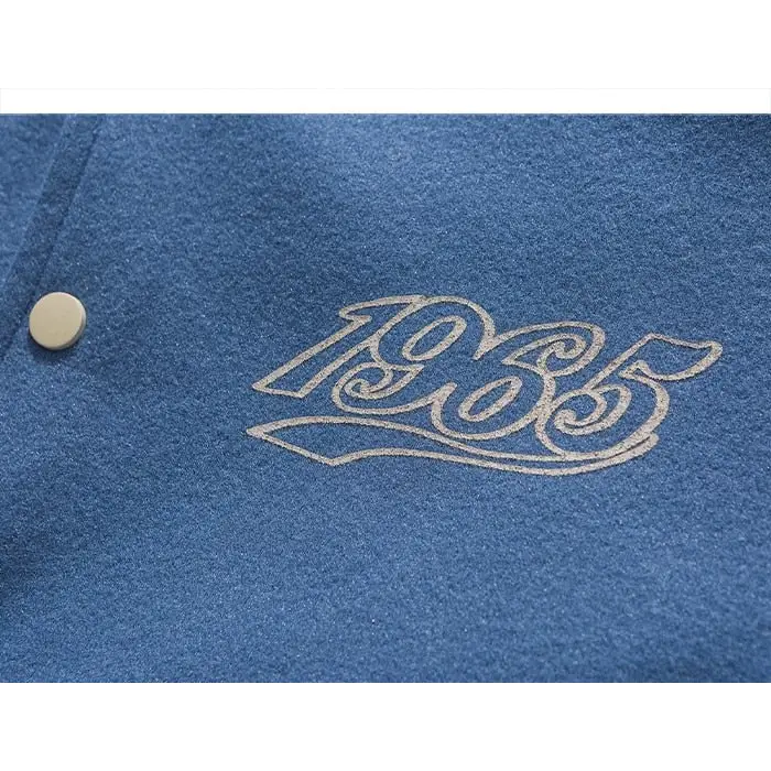 Y2k varsity jacket with heart-shaped letter print - varsity jackets