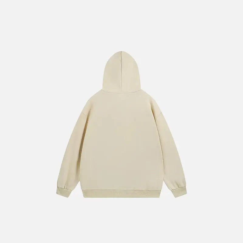 Heart shaped spider web graphic hoodie from y2k streetwear collection - hoodies