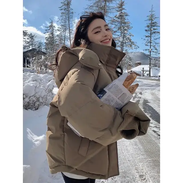 Y2k quilted puffer jacket in lightweight polyester and cotton blend - khaki / s - jackets