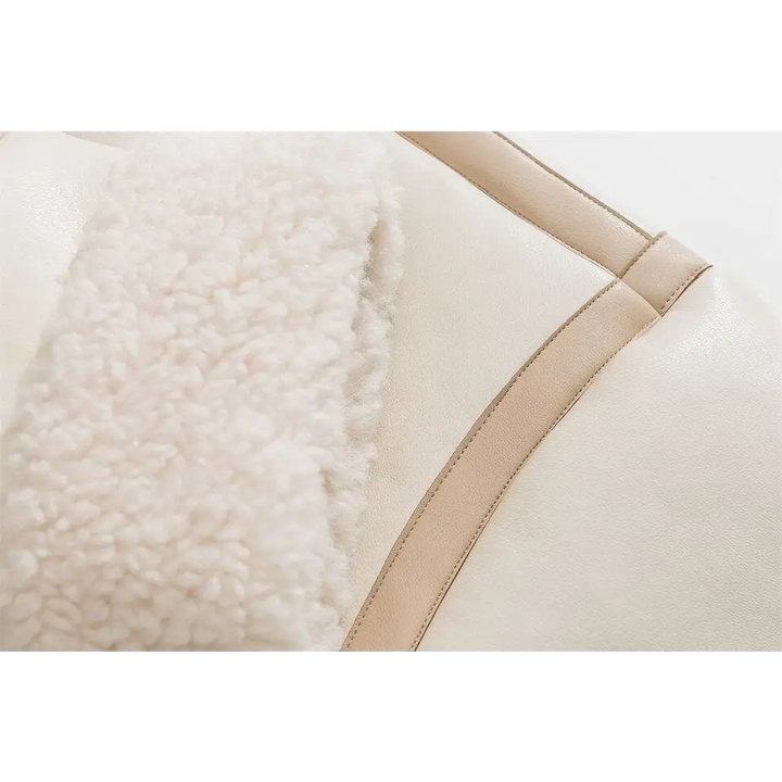 Heated leather and fur jacket from the y2k streetwear collection