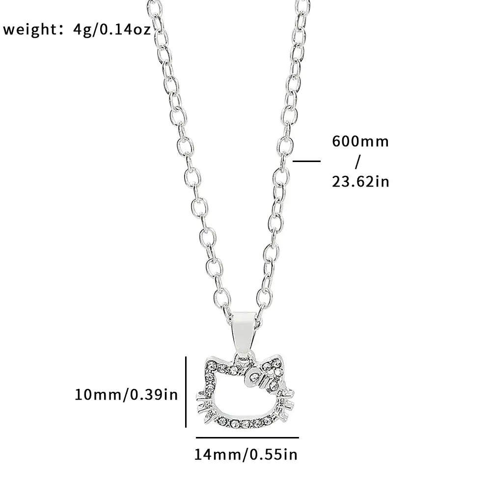 Hello kitty y2k wide pendant necklace for a stylish statement - 1 - necklaces