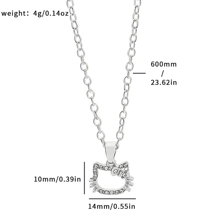 Hello kitty y2k wide pendant necklace for a stylish statement - 1 - necklaces