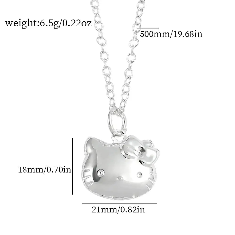 Hello kitty y2k wide pendant necklace for a stylish statement - 3 - necklaces