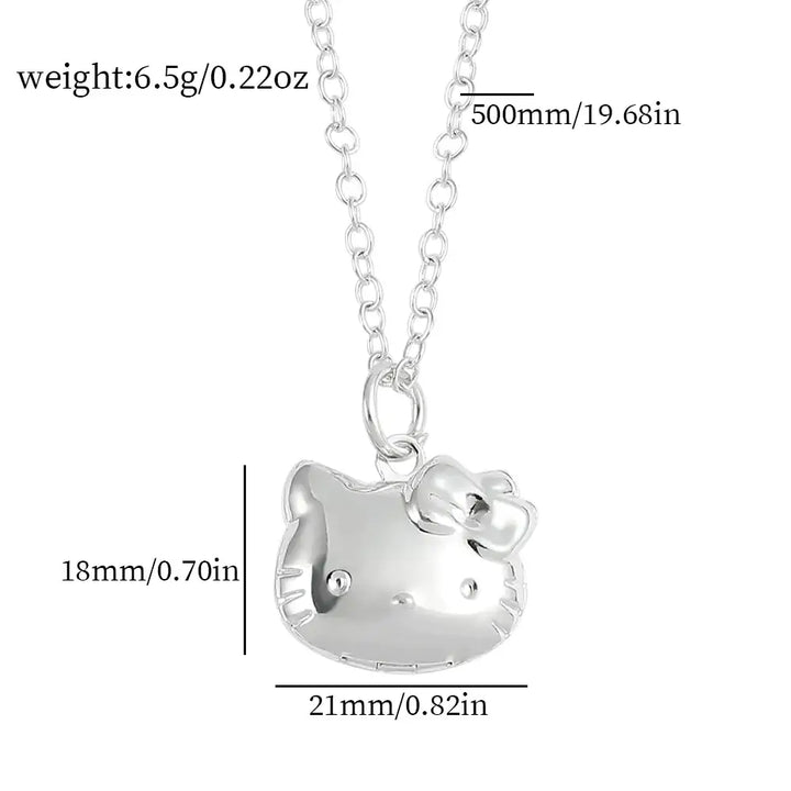 Hello kitty y2k wide pendant necklace for a stylish statement - 3 - necklaces