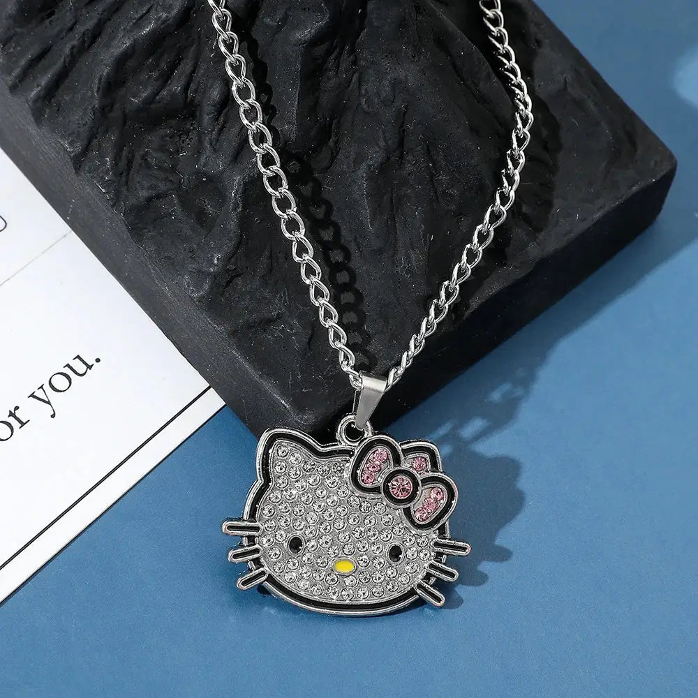 Hello kitty y2k wide pendant necklace for a stylish statement - necklaces