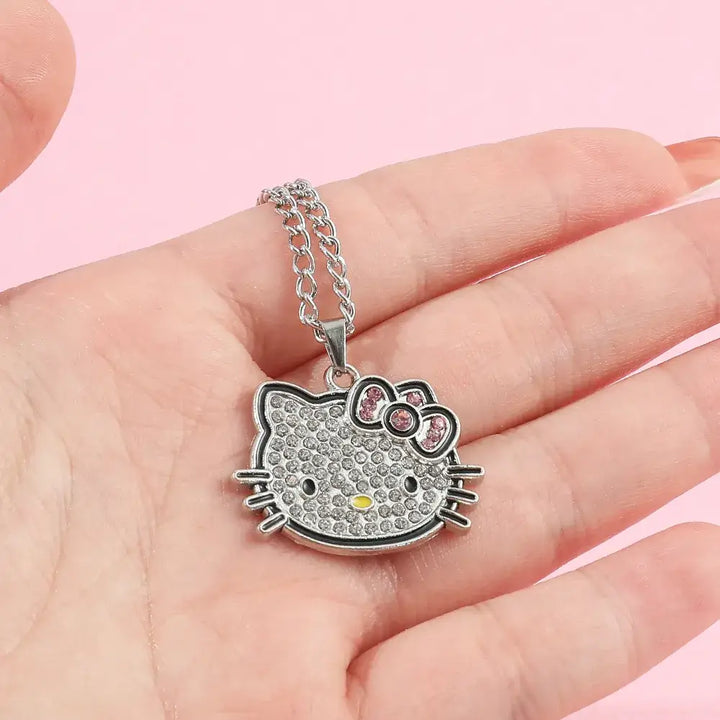 Hello kitty y2k wide pendant necklace for a stylish statement - necklaces