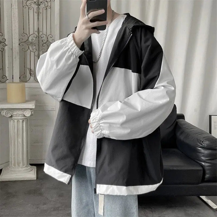 Y2k hooded windbreaker jacket for all seasons - jackets