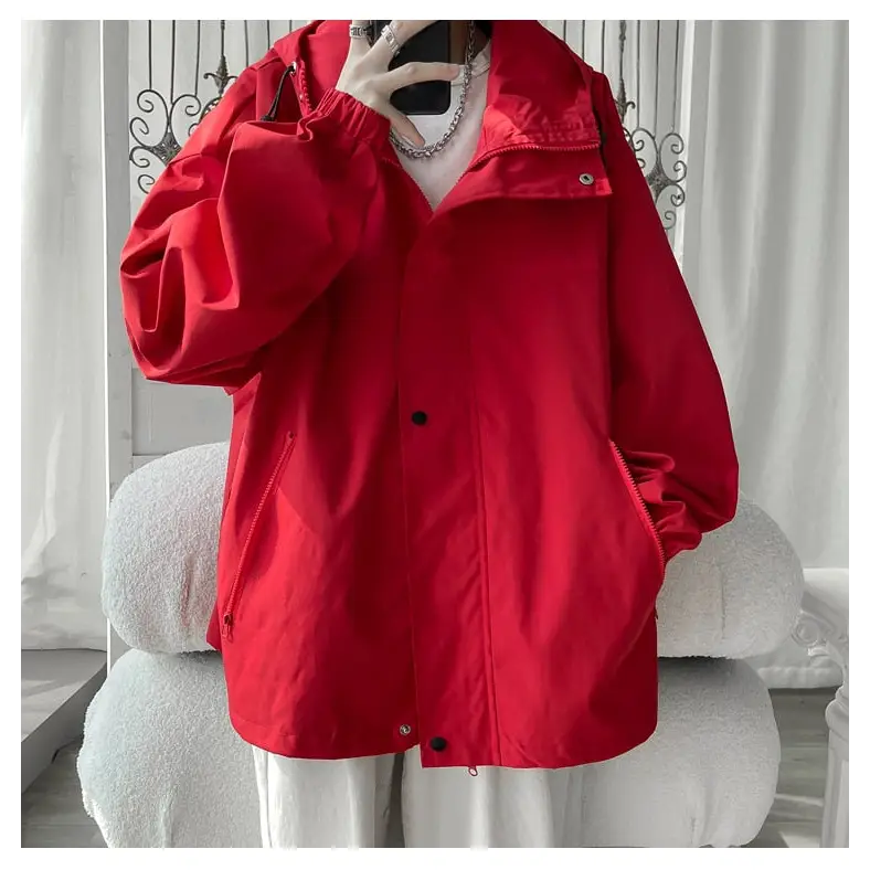 Stylish y2k jacket made from high quality polyester - windbreaker jackets