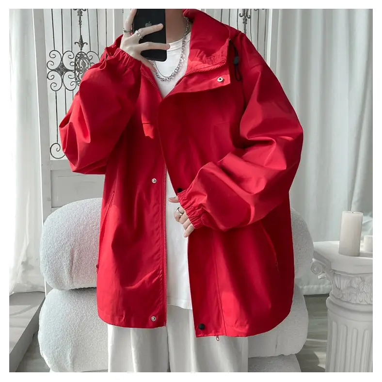 Stylish y2k jacket made from high quality polyester - windbreaker jackets