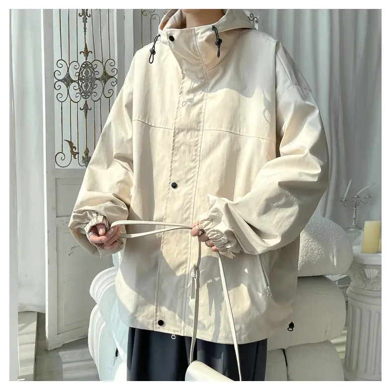 Stylish y2k jacket made from high quality polyester - windbreaker jackets