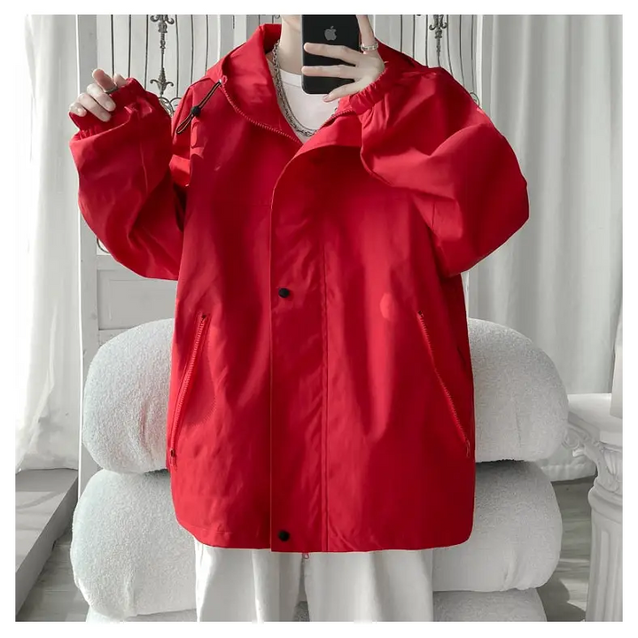 Stylish y2k jacket made from high quality polyester - windbreaker jackets