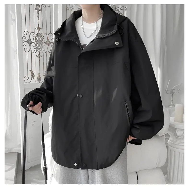 Stylish y2k jacket made from high quality polyester - windbreaker jackets