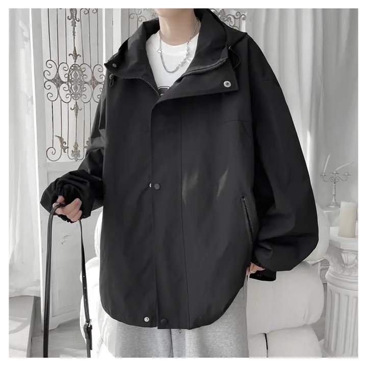 Stylish y2k jacket made from high quality polyester - windbreaker jackets
