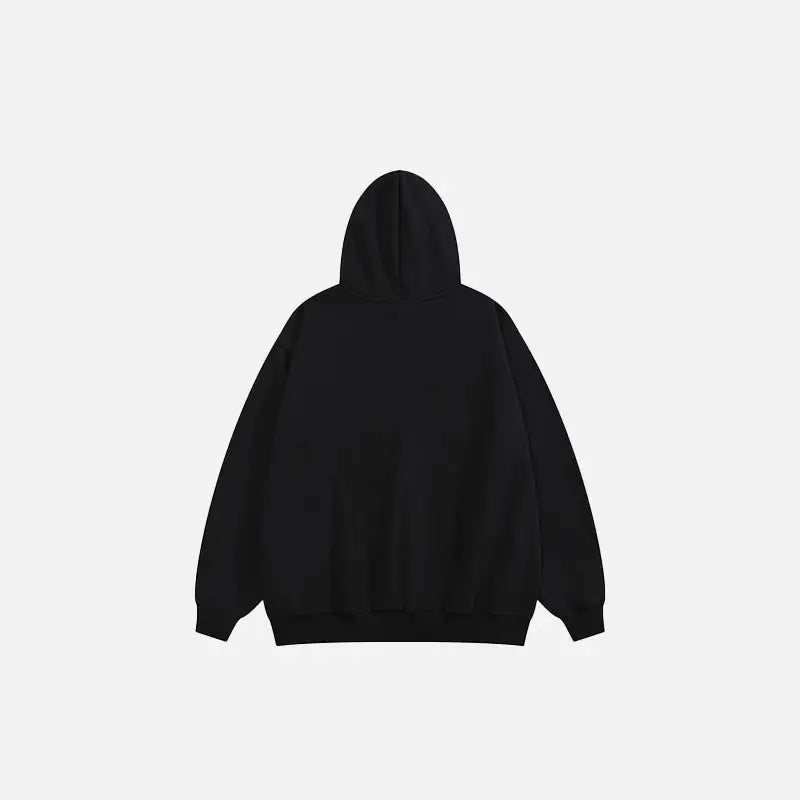 Y2k i hate it print hoodie with hooded collar for streetwear lovers - hoodies