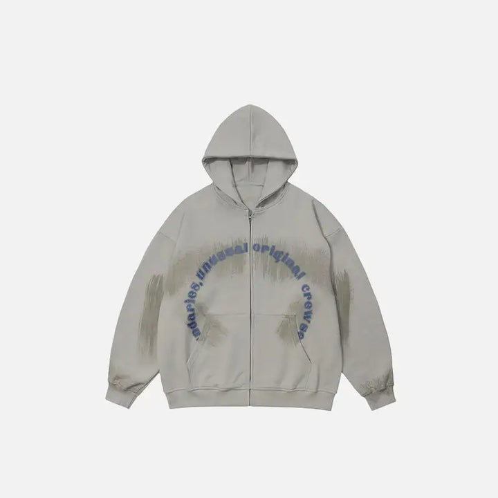 I see you y2k zip hoodie for streetwear comfort - gray / m - hoodies