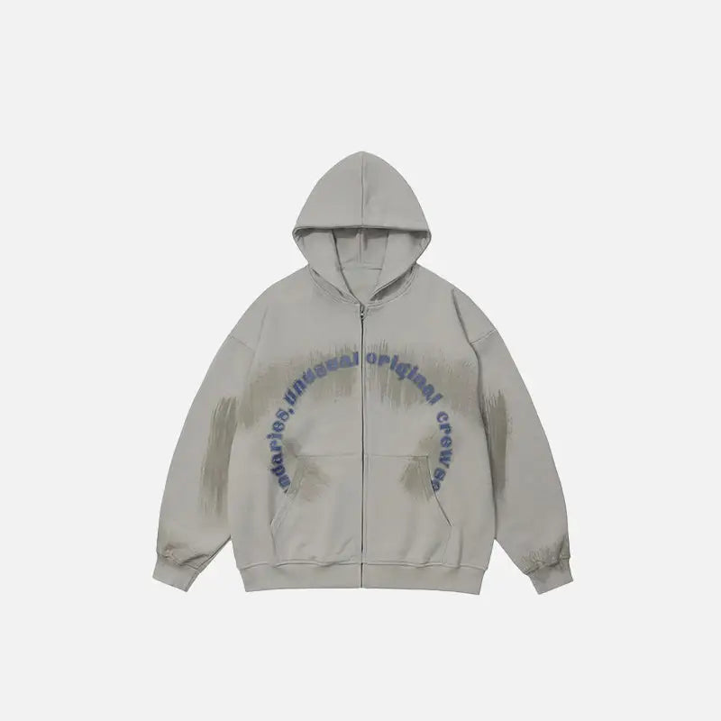 I see you y2k zip hoodie for streetwear comfort - gray / m - hoodies