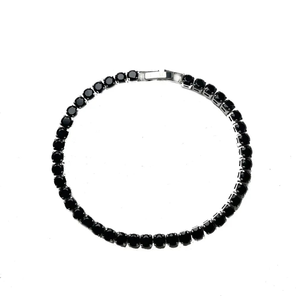 Y2k iced crystal zirconia necklace for sophisticated style - black17cm