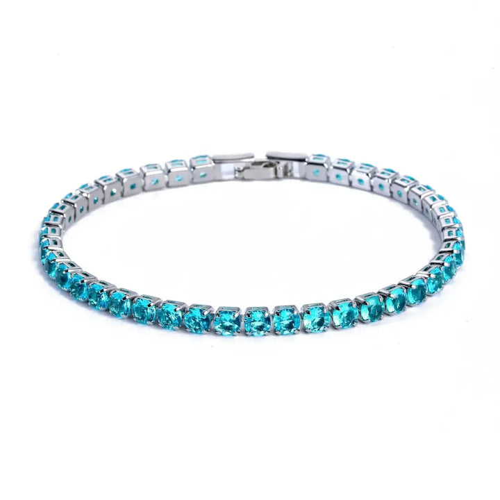 Y2k iced crystal zirconia necklace for sophisticated style - blue19cm