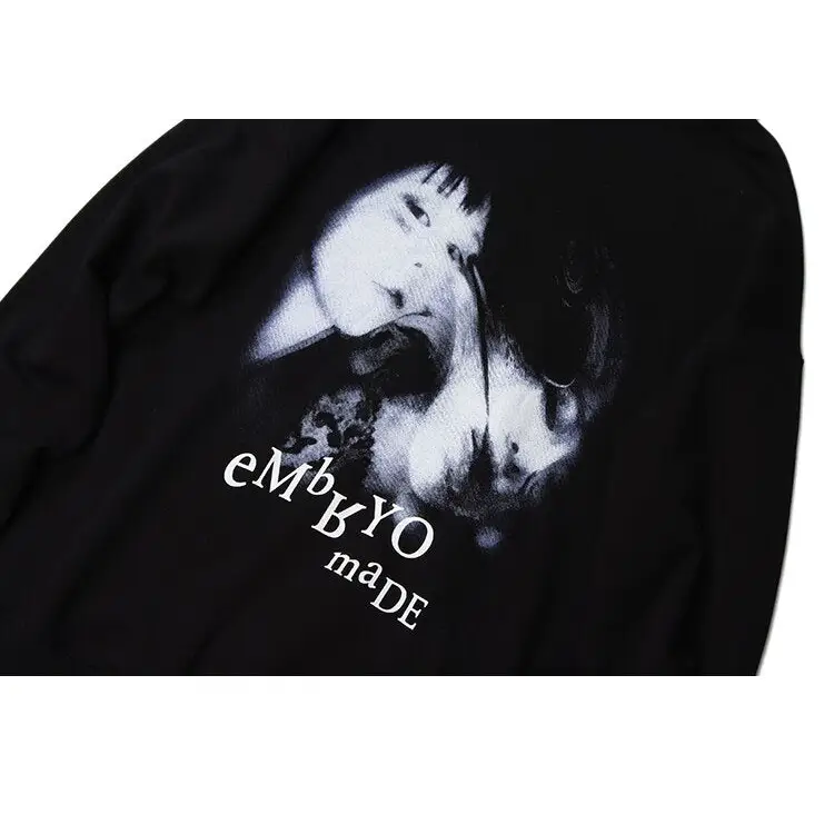 Illusion girl y2k letter print hoodie for fashion-forward style - hoodie