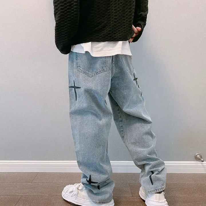 Aesthetic y2k jean pants - unisex baggy style