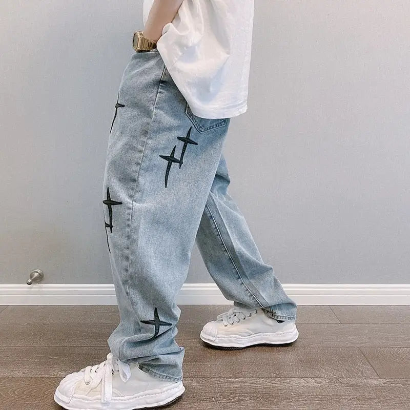 Aesthetic y2k jean pants - unisex baggy style