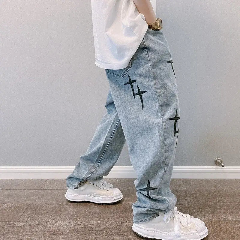 Aesthetic y2k jean pants - unisex baggy style