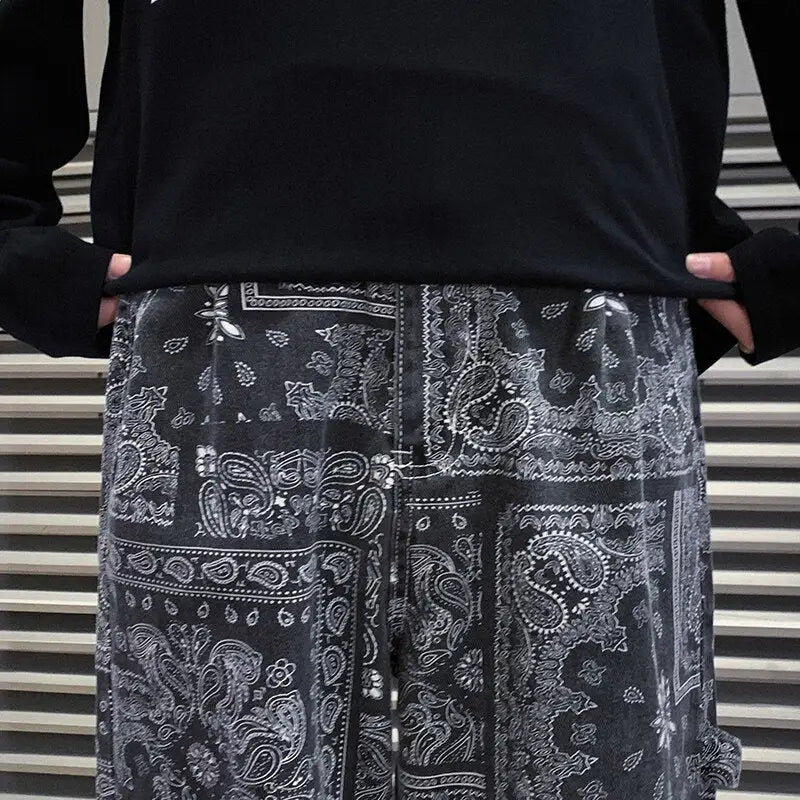 Y2k bandana jeans - unique streetwear to stand
