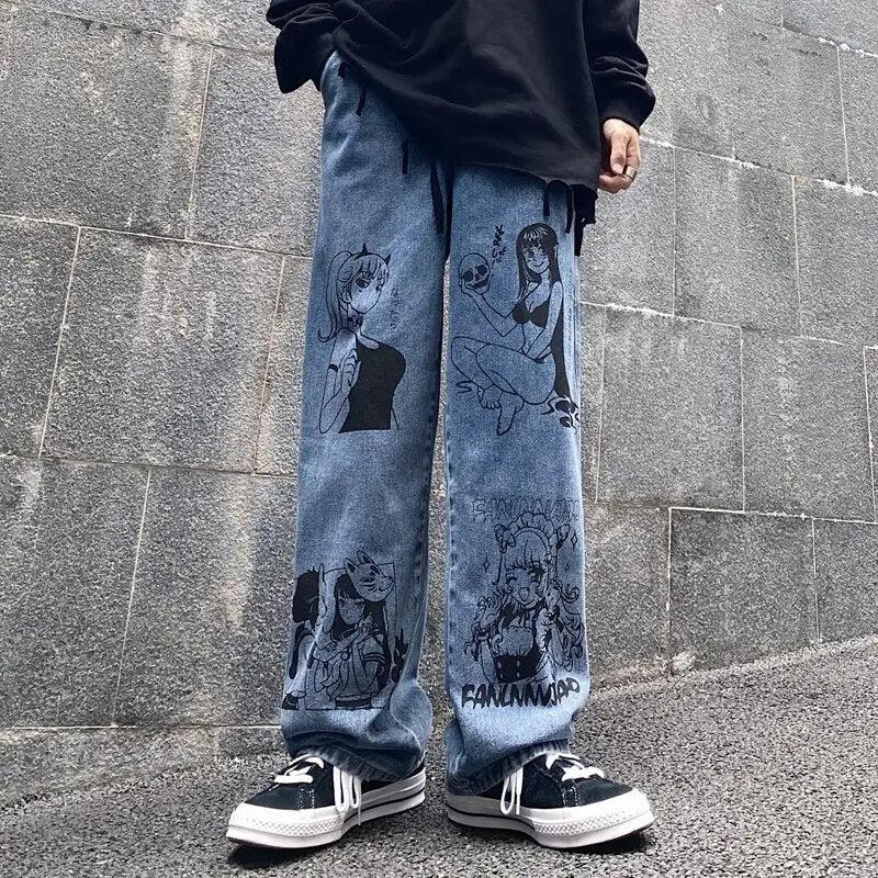 Custom anime manga style jean pants