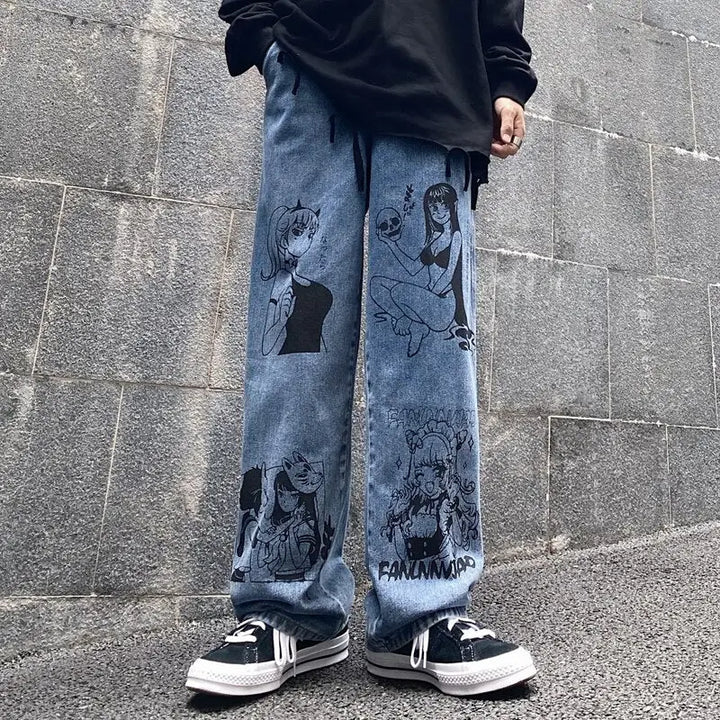 Custom anime manga style jean pants