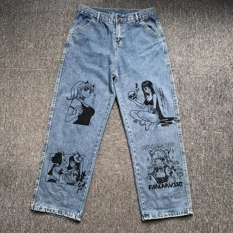 Custom anime manga style jean pants