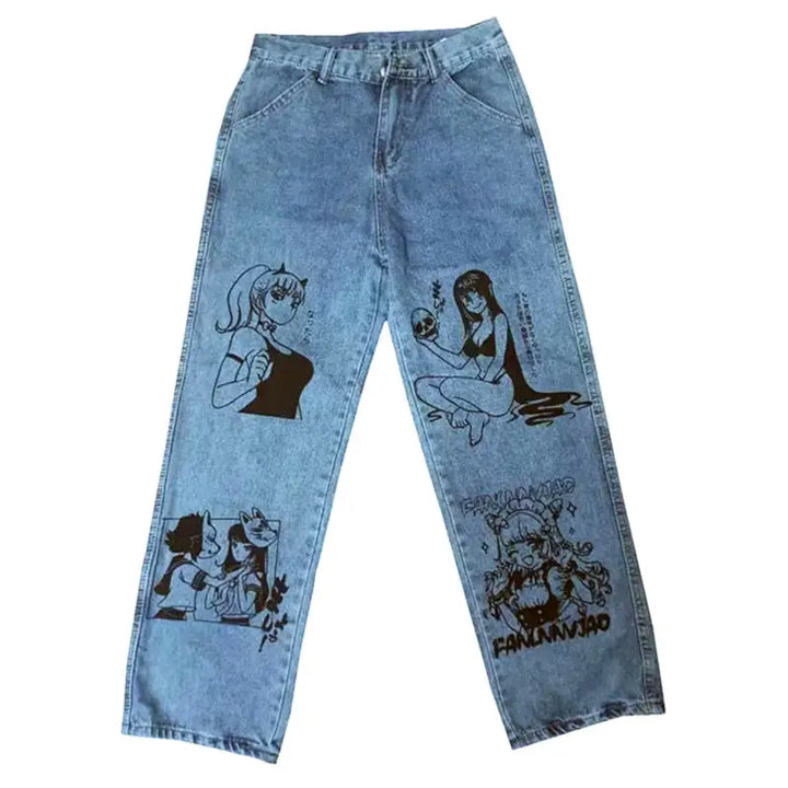 Custom anime manga style jean pants
