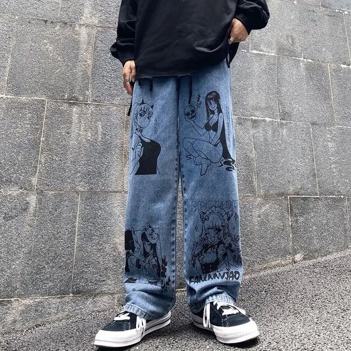 Custom anime manga style jean pants