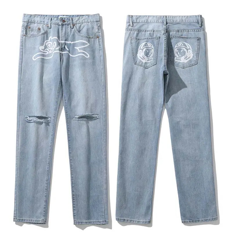 Customized y2k jeans - unique streetwear - 5 / m
