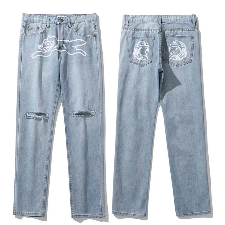 Customized y2k jeans - unique streetwear - 5 / m