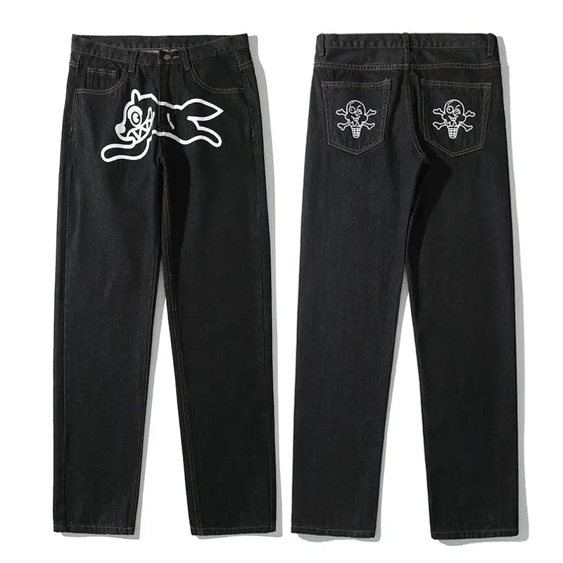 Customized y2k jeans - unique streetwear - 6 / m