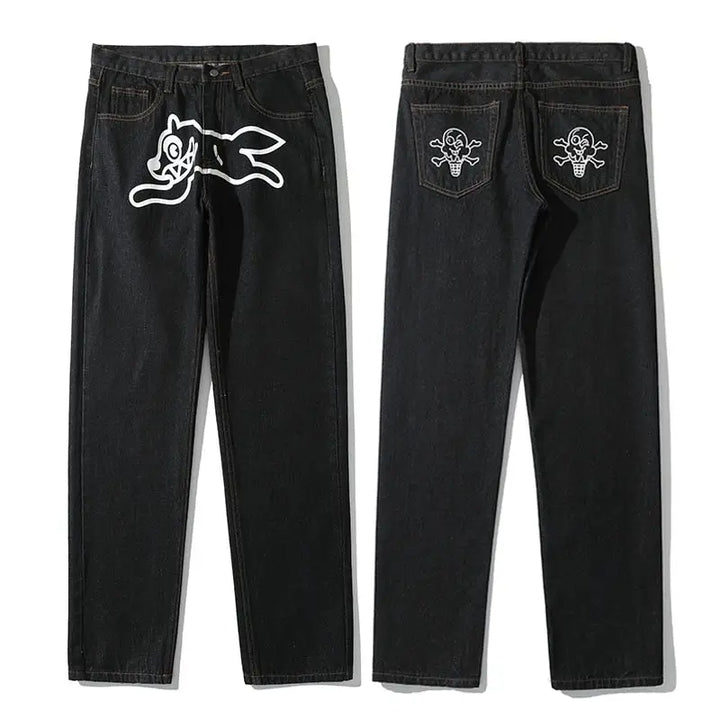 Customized y2k jeans - unique streetwear - 6 / m