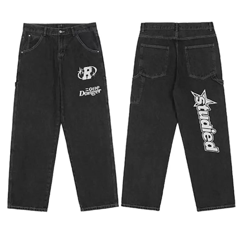 Jean cyber y2k baggy pour streetwear