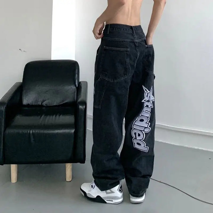 Jean cyber y2k baggy pour streetwear