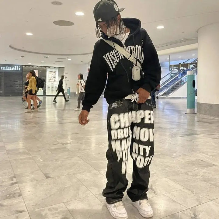 Urban drip jeans inspired by london rappers