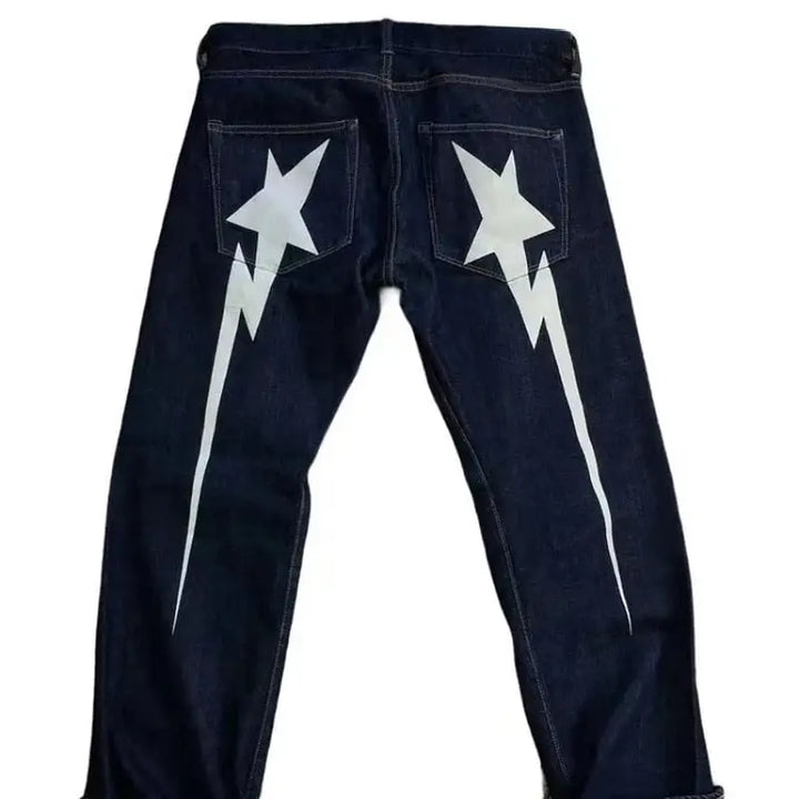 Y2k style butt star jeans for streetwear - 1 / s