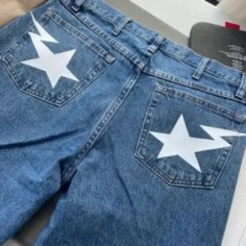 Y2k style butt star jeans for streetwear - 3 / s