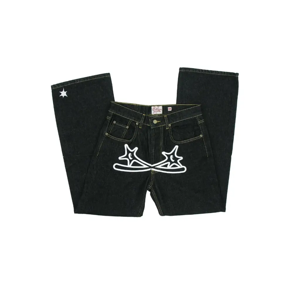 Grunge y2k jeans for streetwear style - grey / s