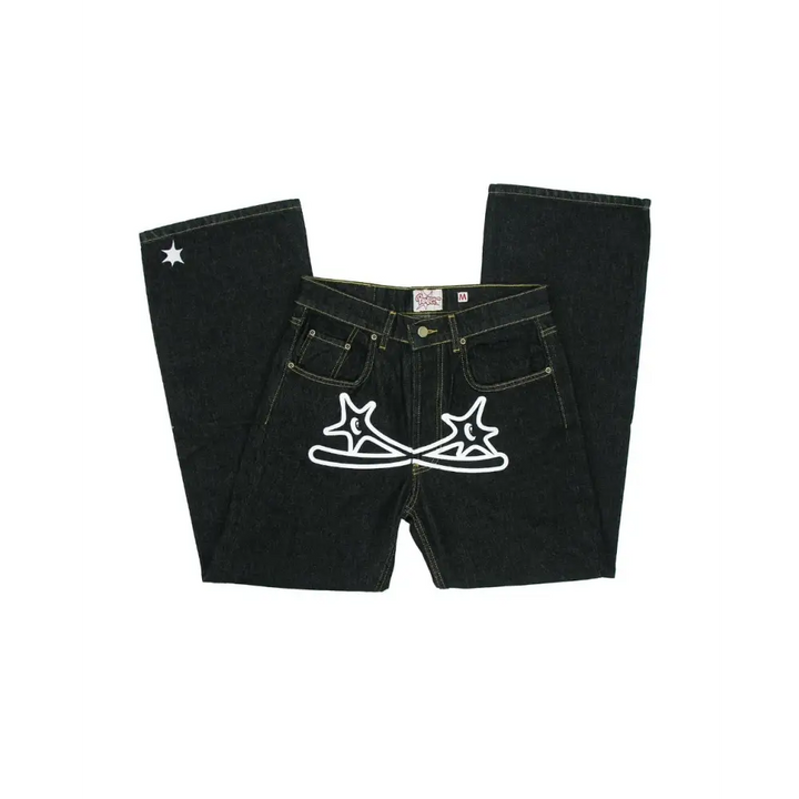 Grunge y2k jeans for streetwear style - grey / s