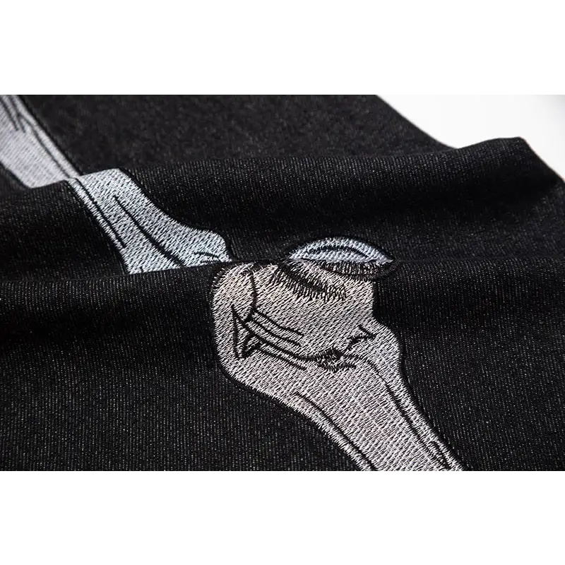 Y2k skeleton jeans for gothic streetwear look